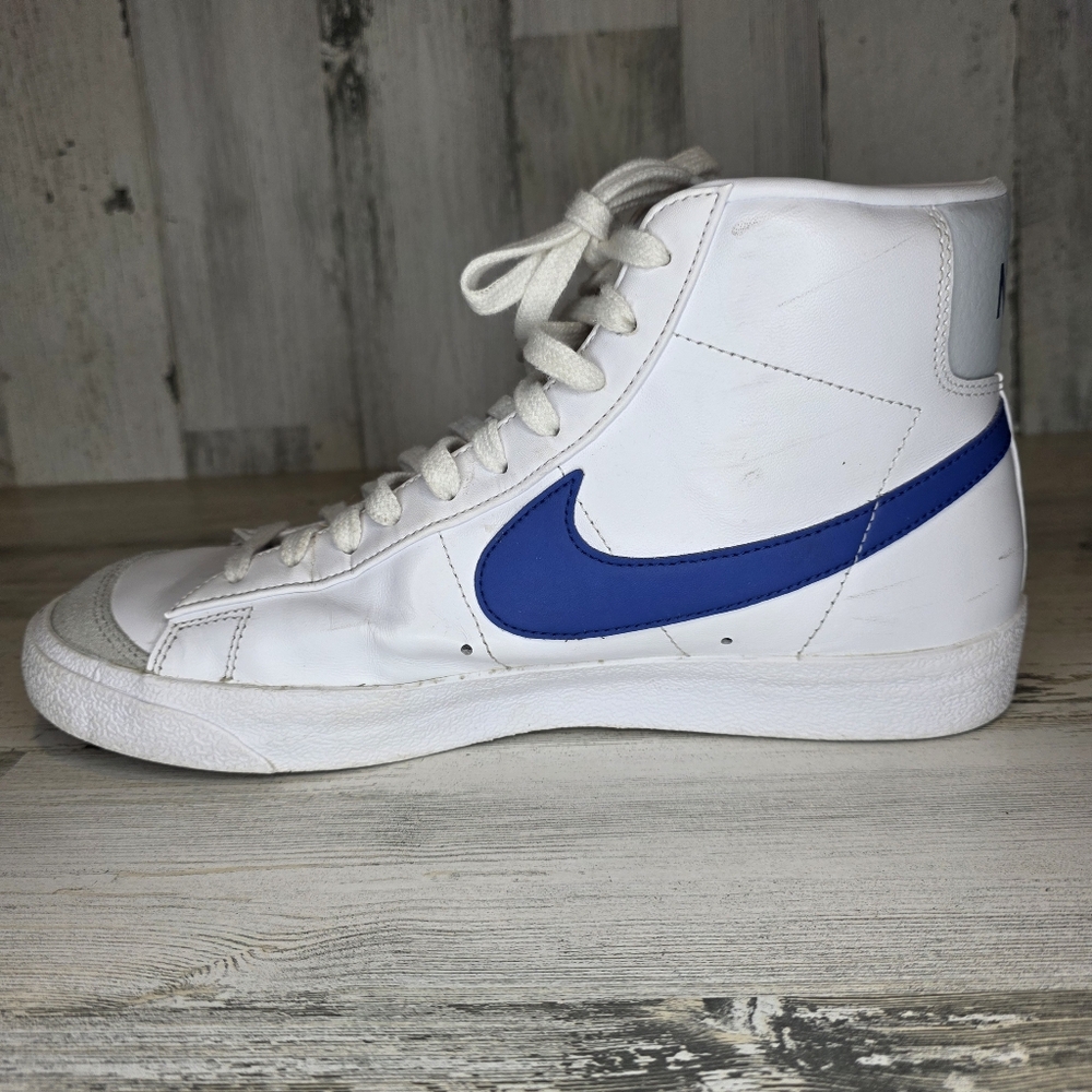 Nike Blazer Mid '77 Vintage White Game Royal Men’s Size 10.5 High Top W/box - Picture 10 of 16